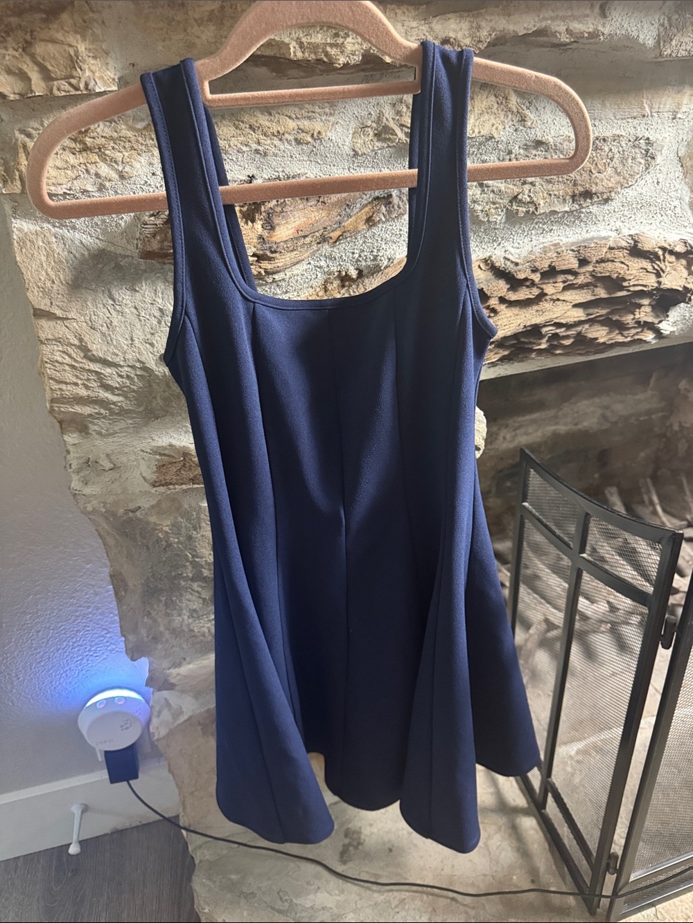 Automet Sleeveless Navy Fit-and-Flare Dress